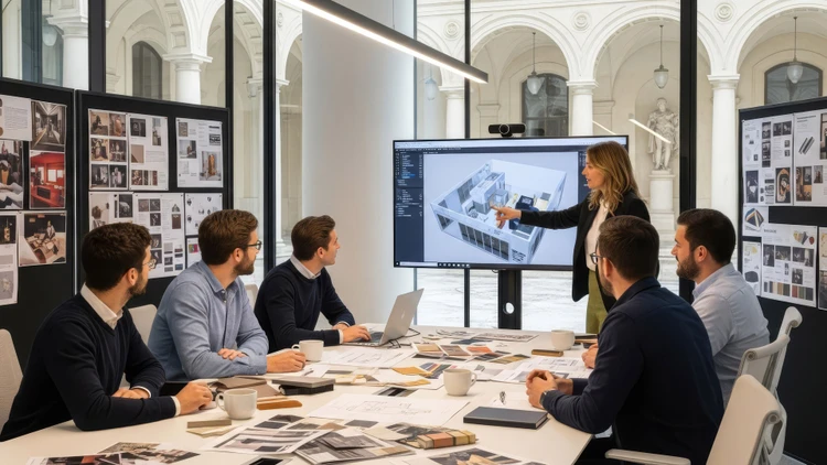 gruppo di persone al lavoro su un progetto DMP