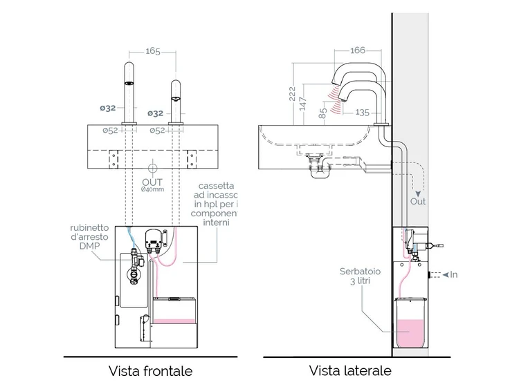 DISEGNI TECNICI 2 KOMBO DUO RL DA INCASSO